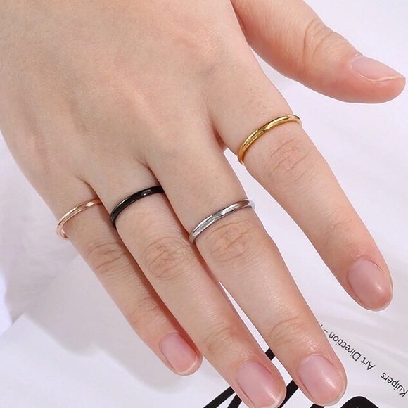 Smooth Stainless Steel Ring - Picture 4 of 5